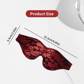 UYGTHI Satin Eye Mask, Soft Silk Sleeping Cover Blindfold for Valentine's Day Gift, Comfortable Sleep Mask for Adults, Travel, Office, Home, Role Play (Red)