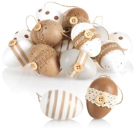 com-four® Easter eggs for hanging, hand-painted Easter decoration in great colours, decorative Easter eggs with many patterns and beautiful designs.