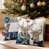 Christmas Throw Pillow Covers 16x16 Inch Set of 4, Merry