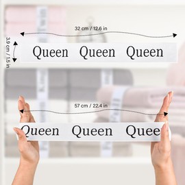 DAWNTREES 10 Pack Bed Sheet Organizer Bands Bed Sheet Keepers Closet Organization Elastic Linen Labels for Bed Sheet Sets (Queen)