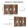 Rustic Brown Wood Grain 3 Gang Artistic Light Switch Covers