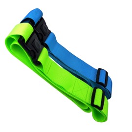 Suitcase Straps Set of 2 Luggage Straps with Locking and Cross Strap Function | Suitcase Straps Eye-catching Set of 2 Blue/Yellow | 5 cm x 205 cm taschenmann2005