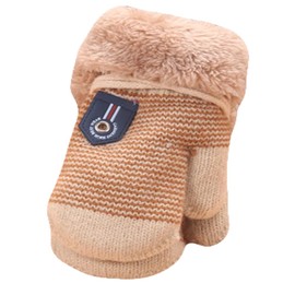 iEasey Children's Winter Gloves for Baby 6-36 Months Cute Toddler Plush Mittens on String Thick Warm Wool Knitted Gloves Kids Snow Gloves Baby Girls Boys Gift