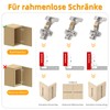Furniware Pack of 2 Corner Stop Cabinet Hinges, Opening Angle