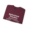 Substitute Teacher Nutrition Facts Sweatshirt for Teachers Appreciation Gift Cute
