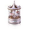 St Helens Home & Garden Wooden Carousel Music Box (White