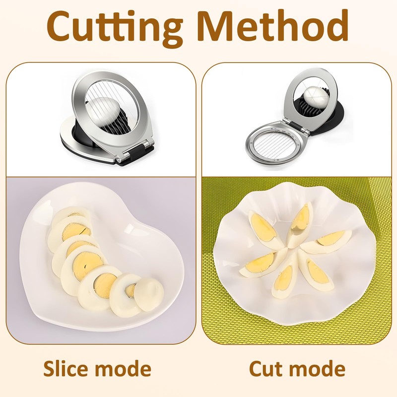 Sharelove Egg Slicer Multifunctional Stainless Steel Egg Slicer for Boiled