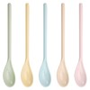 Pack of 5 Egg Spoons Plastic Colourful Plastic Spoon Long