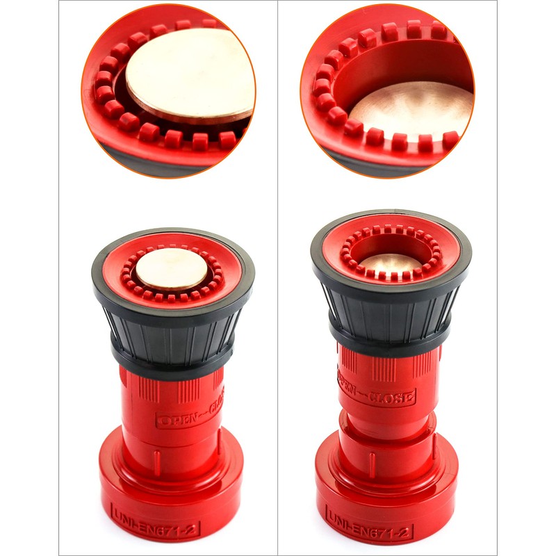 QWORK Fire Hose Nozzle, 2" Heavy Duty NPSH/NPT Thermoplastic Constant