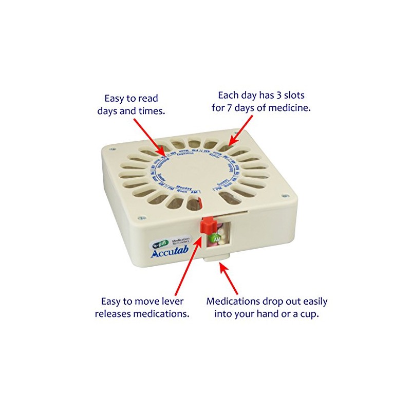 Accutab: 7 Day Pil Organiser & Dispenser