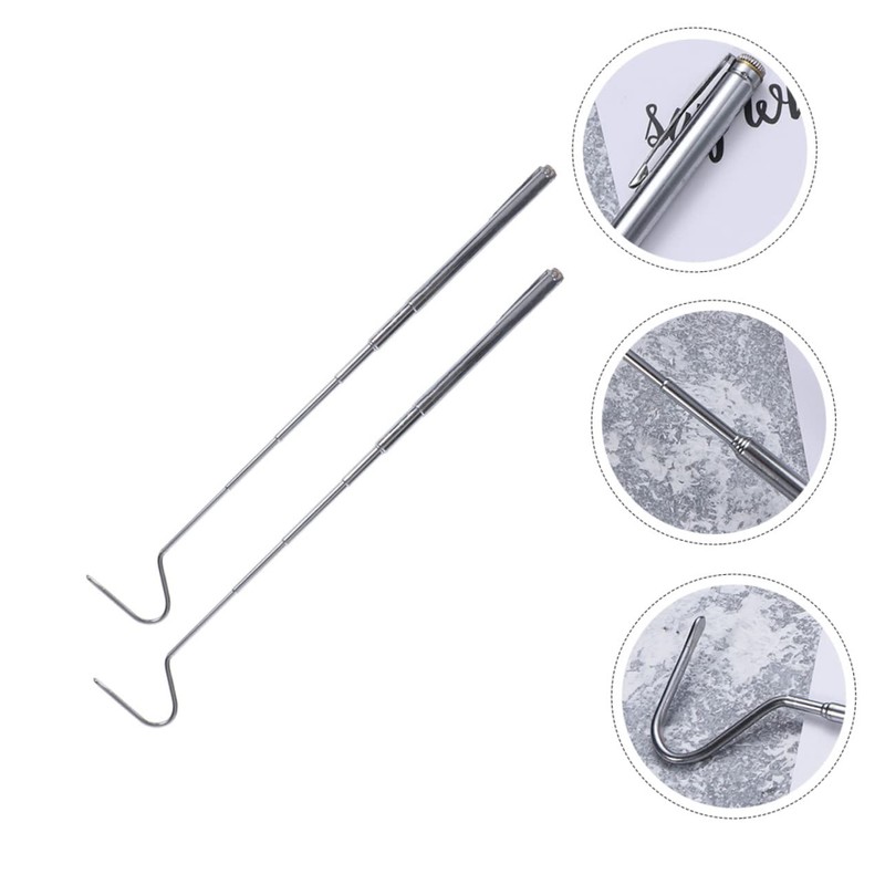 VILLFUL 71cm Extendable Snake Catcher 2pcs Reptile Grabber Hooks Safe