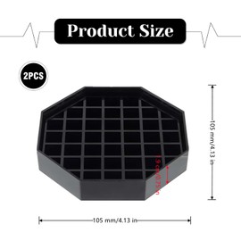 JLEivvi 2 Pcs Coffee Tray Universal Plastic Tea Drip Tray with Honeycomb Grid for Home Office Bar, Black(4 Inch)