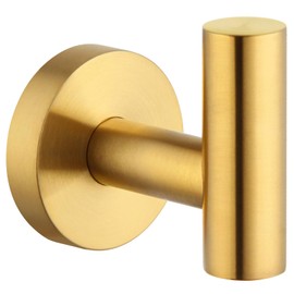Angle Simple Bathroom Towel Hook, SUS304 Stainless Steel Bath Towel Holder, Robe Hook for Wall, Brushed Gold