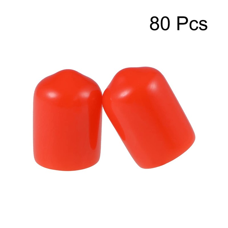 uxcell 80pcs Rubber End Caps 3/8"(9.5mm) ID Vinyl Round End