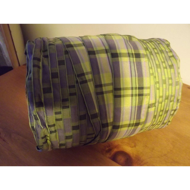 Plaid 10 yards WIRE RIBBON PURPLE & GREEN PLAID Easter