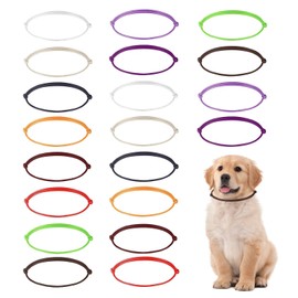 Puppy Collars 20pcs Adjustable Puppy Id Collars,Multi-Colored Whelping Identification Bands,Suitable for Puppy and Kitten Newborn Pet Identification,Multi-Color(4-7cm)