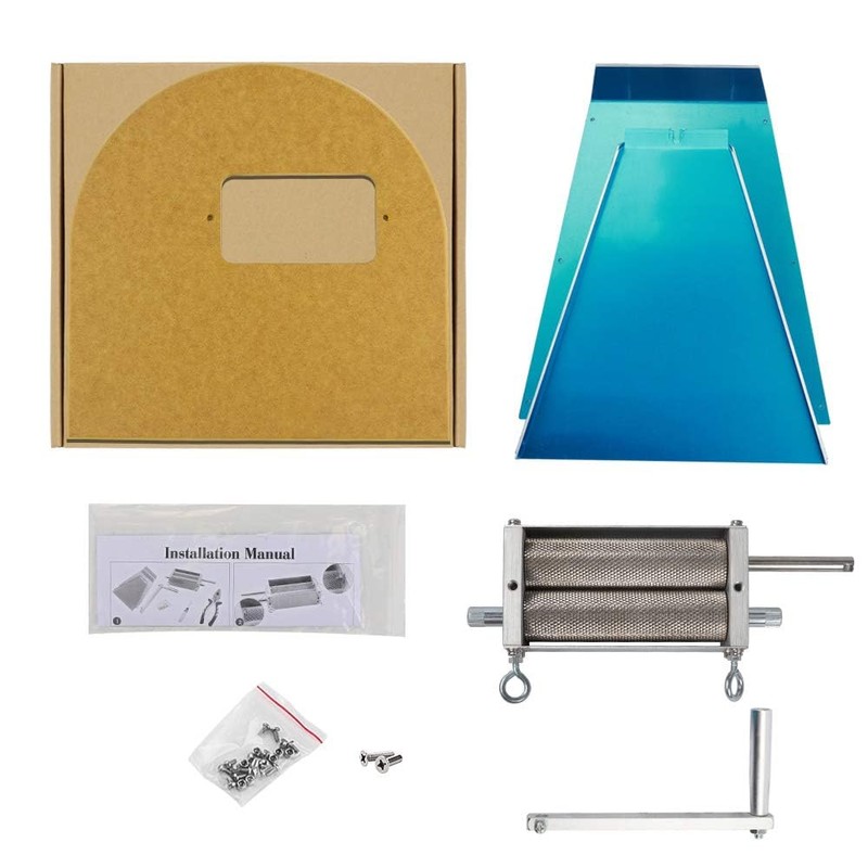 FERRODAY Malted Grain Mill - 2 Roller Stainless Steel Crusher,