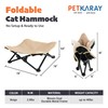 PETKARAY Foldable Cat Hammock Bed, Elevated Sisal Scratching Lounge with