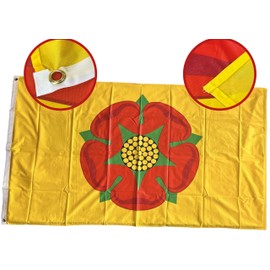 NWFlags Outdoor Heavy Lancashire Flag 5ft x 3ft 110d Knitted Polyester Suitable for Flagpoles