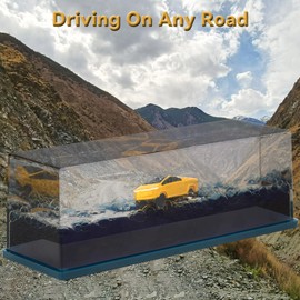 XEXBMNA Unsinkable Cyber Pickup Truck Car Toy Model Desk Acrylic Paperweight Liquid Wave Decorations for Car Cruise Ship Toy in a Bottle Box Toys (Gold-S)