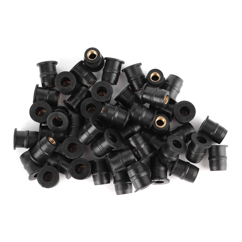 aqxreight - M5 Rubber Nuts Black 5mm Metric Motorcycle Windshield