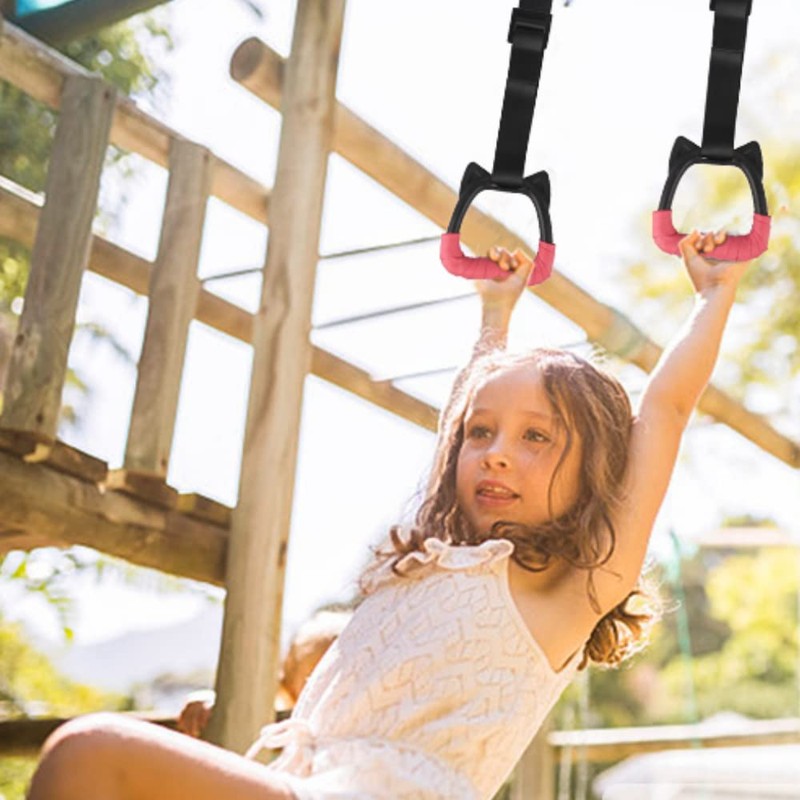 Gymnastics Rings for Kids Home Exercise Rings Pull Up Rings