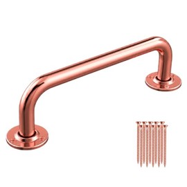 Bathroom Safety Grab Rail Anti-Rust 305x25mm Polished Copper