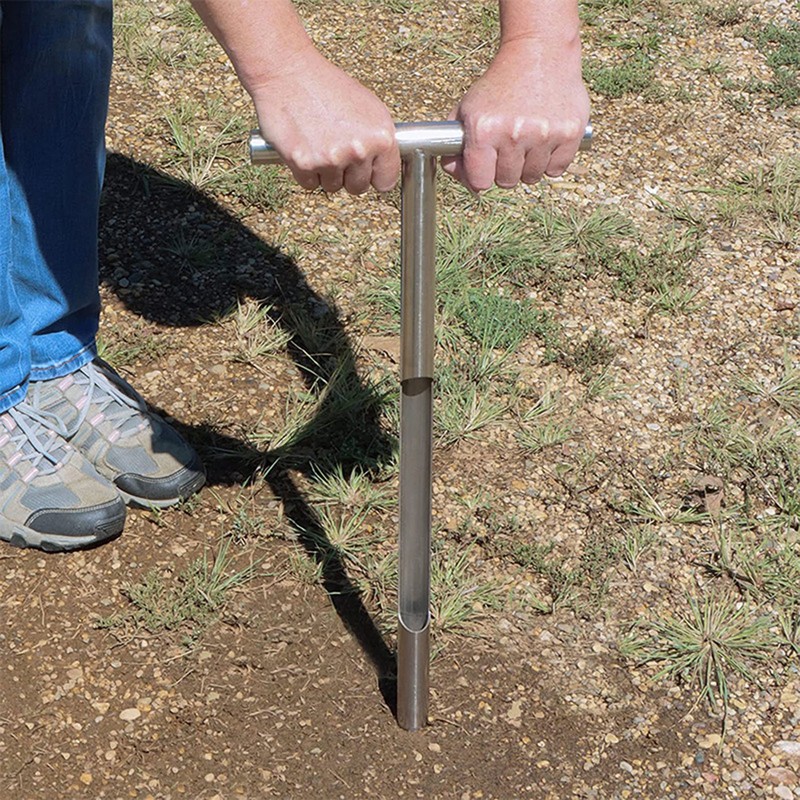 Soil Sampler Probe 304 Stainless Steel Protable T Handle Soil