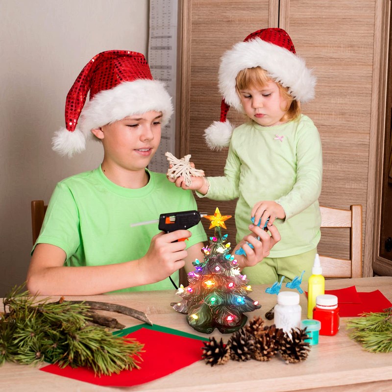 117Pcs Ceramic Christmas Tree AquaBlue Robin Bird Replacement Lights Bulbs