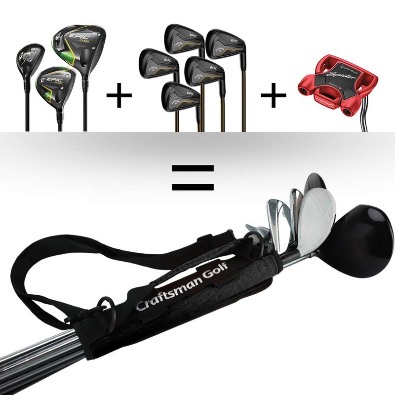 CRAFTSMAN Golf Club Storage Holder, Bag, Case, Compact Carrier, Holds