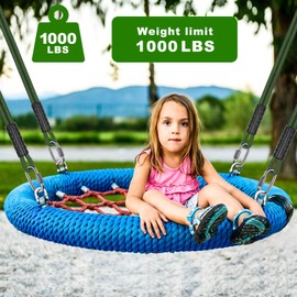 SELEWARE 8ft Tree Swing Rope Hammock Straps Hanging Kit - Fast & Easy Install for Hammock Chair, Tire Swing - Indoor/Outdoor Playground Accessories - Green, 2 Pack