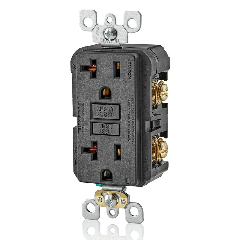 Leviton GFCI Outlet, 20 Amp, Self Test, Non Tamper-Resistant with