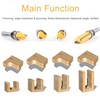Flytuo 4PCS Pattern Flush Trim Router Bit Set 1/4" Shank,