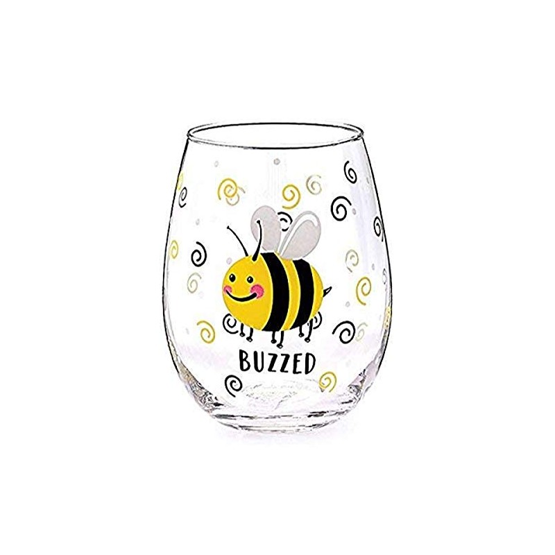 burton + Burton BUZZED BEE STEMLESS WINE GLASS