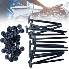 Refoiner Nylon Universal Cable Tie Buckles 20-Piece Set, High-Durability Self-Locking Zip Cable Tie Holder with Pin & Button, Multi-Functional Binding Band, Repeat Use for Car Daily Repair/Home