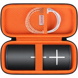 BOVKE Travel Case Compatible with Ultimate Ears Boom 4 Portable Waterproof Bluetooth Wireless Speaker, Boom 4 Holder with Mesh Pocket for Charging Cables, Black