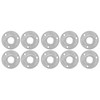 10PCS DN20 3-Holes Flange Base Pipe Fittings Aluminum Alloy Threaded