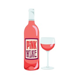 CafePress Pink Wine Bottle Glass Memory Keepsake Jewelry Box, 5"x5"x3.75"