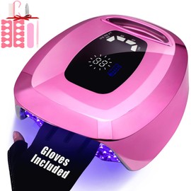 UV LED Nail Lamp Dryers Cordless 108W Rechargeable Portable UV Light for Gel Nails Polish Kit,Fast Curing Poly Builder Gel Lamp with Sensor Metal Base 4 Timer 35 LEDs,Professional Manicure Art Tools