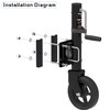 TOWKING 8" Spoke Wheel Trailer Jack, 10" Vertical Movement, 1500