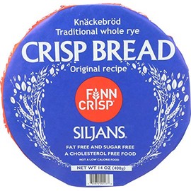 Finn Crisp Siljans Round Rye Crispbread 14oz | Knäckebröd From Finland | Multipack of Authentic Finnish Sourdough Crispbreads | Rye Hardtack | Large Finnish Rye Bread Rounds [14oz, 4 wheels]