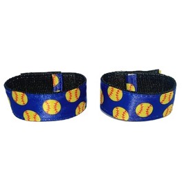Fastpitch Softball sleeve scrunchies royal blue. (Pair) from ORIGINAL USA Inventor. Over 8 million sold. Softball sleeve holders