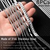 stino 8PCs Stainless Steel Chain Necklace Set for Men Women,