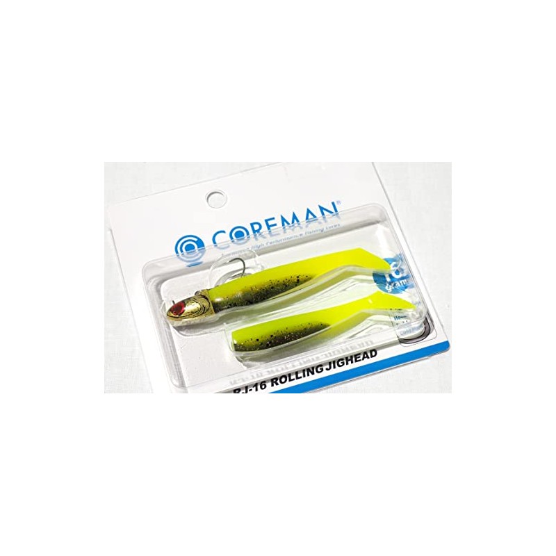 Coreman Rolling Jig Head 16g #063 Gold Head / Chart