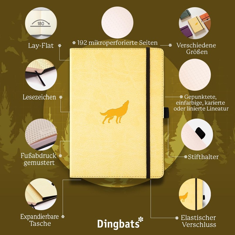 Dingbats* - Animal World Notebook A5 Lined - Hardcover Made