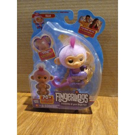 WowWee Sparkly Interactive Fingerlings Ella Baby Monkey with 70+ Sounds and Reactions