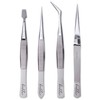 Beaditive Professional Precision Stainless Steel Tweezers Set - Craft Tweezers
