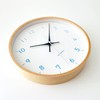 KATOMOKU plywood clock 22 Light blue sweep (continuous second hand)