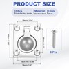 PATIKIL 1-7/8" x 1-1/2" Flush Pull Ring Handle, 2pcs 316