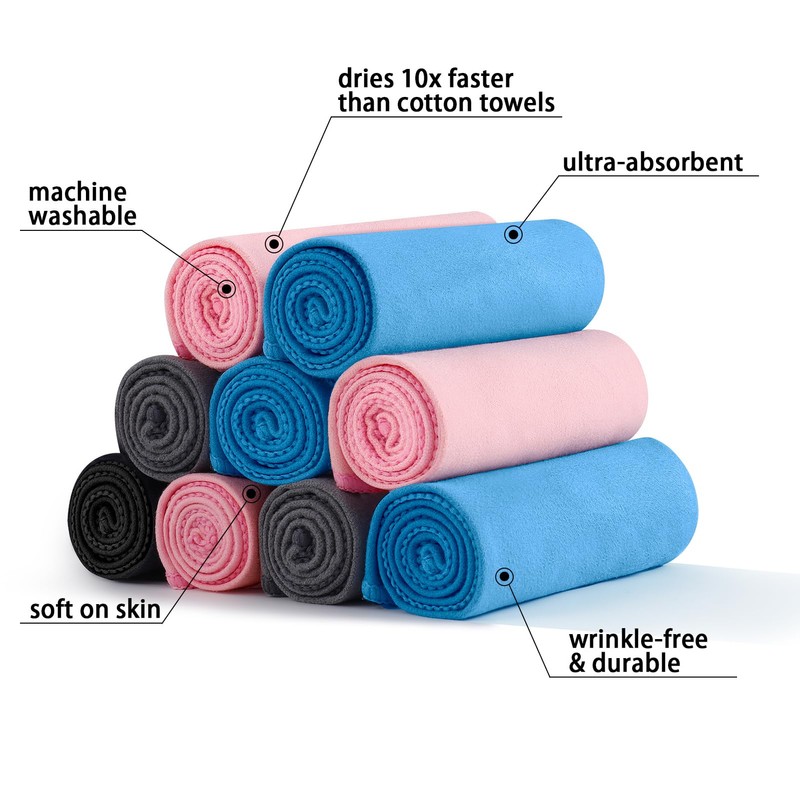 HOULIFE Sweat Absorbing Handkerchief for Men, Microfiber Quick-Dry Rags Towels